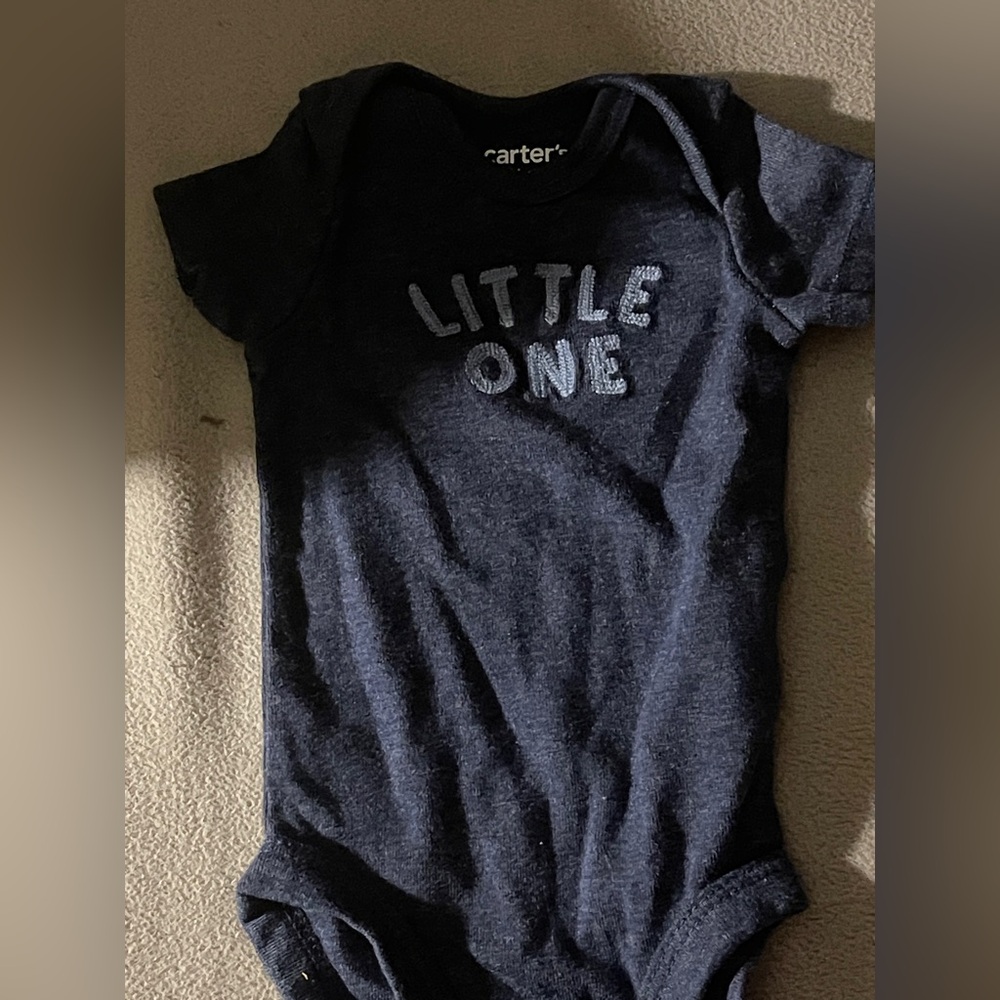Carter's Blue Bodysuit Little One Print